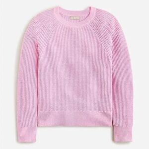 J. Crew Cotton Fisherman Sweater in Pink